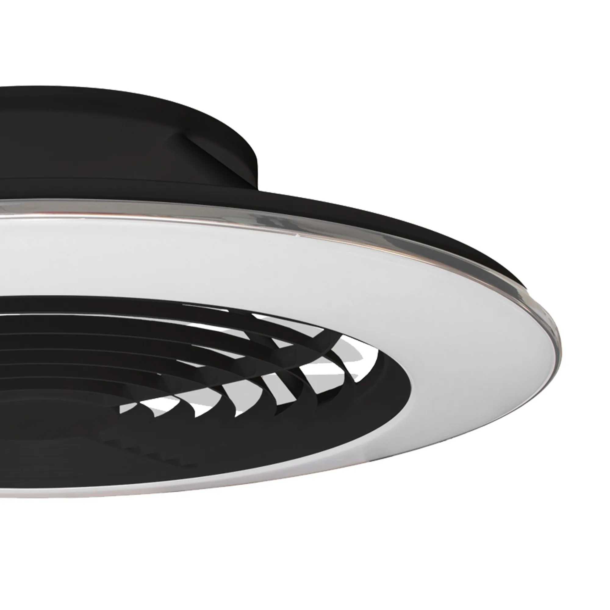 Alisio XL 73.5cm 95W LED Dimmable Ceiling Light & 58W DC Fan With Single Speed Reverse, Black c/w Remote, APP & Alexa/Google Voice Control, 5900lm M7492  Mantra Ventilacion Alisio XL